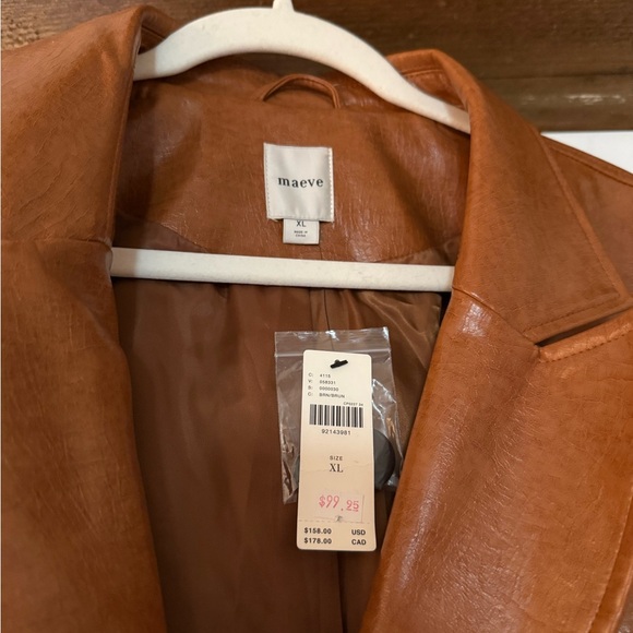 BRAND NEW Maeve Faux Leather Jacket - Picture 2 of 2
